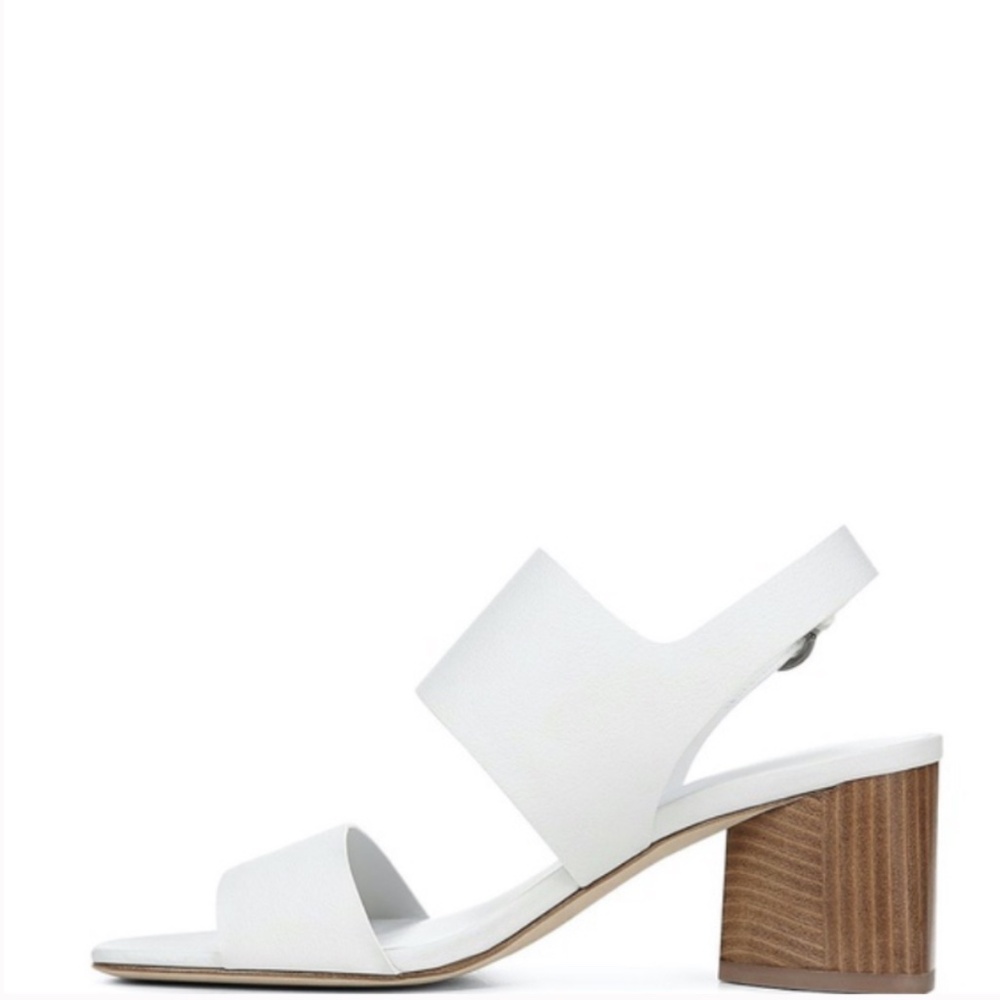 Via Spiga Libby Block Heel White - size 10